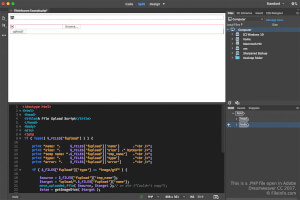 Captura de pantalla de un archivo PHP Captura de pantalla de un archivo .php en Adobe Dreamweaver CC 2017